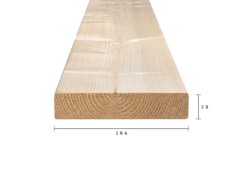 SLS Vuren 38x184mm geschaafd