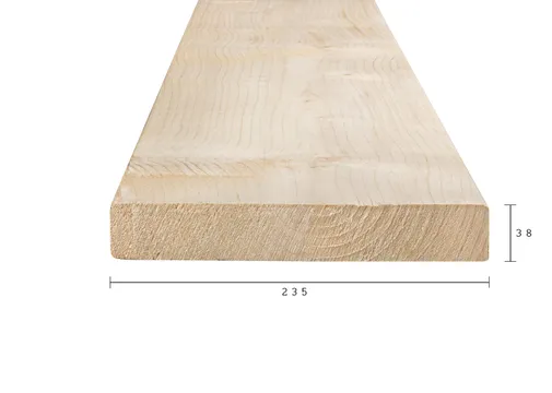 SLS Vuren 38x235mm geschaafd 