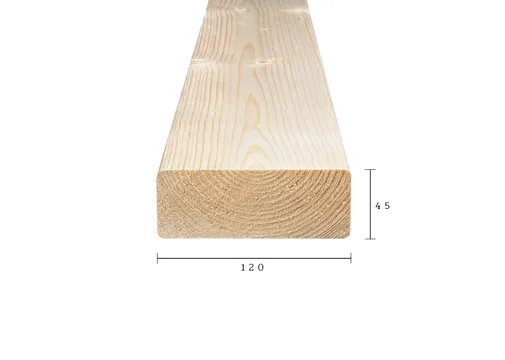 Balk Vuren 50x125mm (45x120mm netto) geschaafd 