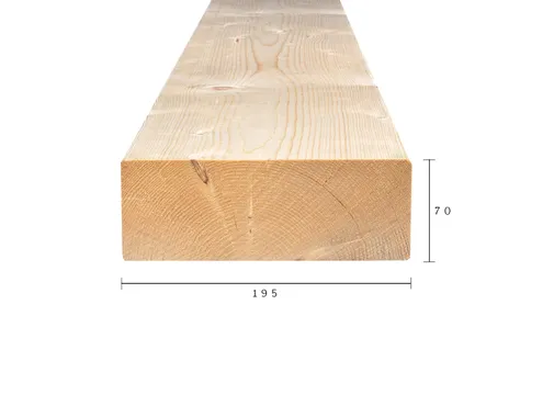 Balk Vuren 75x200mm (70x195mm netto) geschaafd 