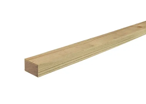 Vurenhout Verduurzaamde regels 32x50mm geschaafd aan 28x45mm per 4 stuks verpakt