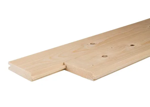 Vloerdeel Vuren 22x100mm (werkend 18x88mm) mes en groef geschaafd 