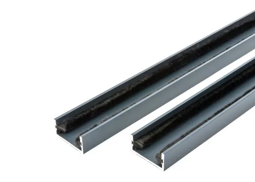 Wandprofiel 2700mm voor 2-rail glazen schuifwand antraciet
