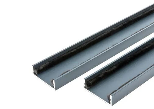 Wandprofiel 2700mm voor 3-rail glazen schuifwand antraciet