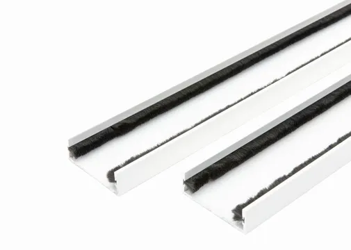Wandprofiel 2700mm voor 3-rail glazen schuifwand mat wit