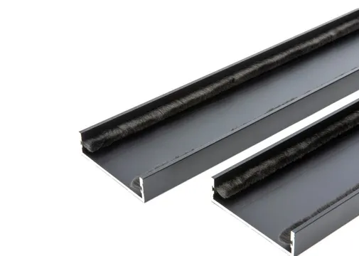 Wandprofiel 2700mm voor 4-rail glazen schuifwand mat zwart