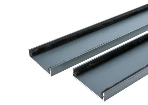 Wandprofiel 2700mm voor 5-rail glazen schuifwand antraciet