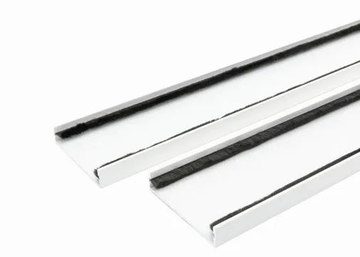 Wandprofiel 2700mm voor 5-rail glazen schuifwand mat wit