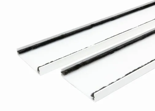 Wandprofiel 2700mm voor 6-rail glazen schuifwand mat wit