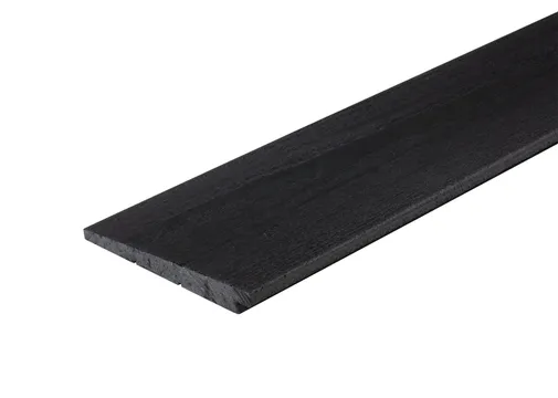 Zweeds Rabat Douglas (Gespoten) 11-22x195mm (werkend 180mm) geïmpregneerd, Zwart Gespoten