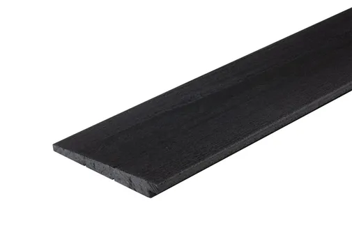 "Profi" Zweeds Rabat Douglas 12-27x195mm (werkend 180mm) fijnbezaagd geïmpergneerd, Zwart Gespoten