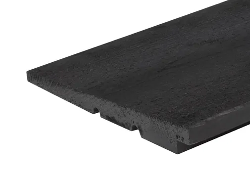 Zweeds rabat 11-22x195mm (werkend 180mm) fijnbezaagd geïmpregneerd, Zwart Gespoten