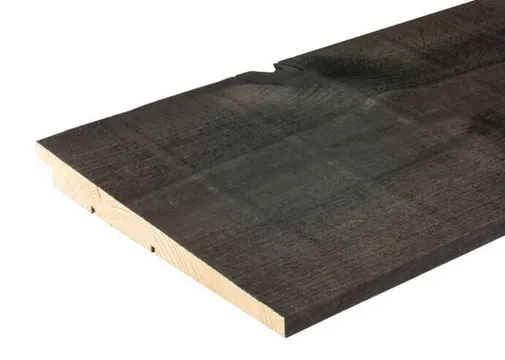 Zweeds Rabat Grenen 11/22x195mm (werkend 180mm) zwart geïmpregneerd (gedompeld) 