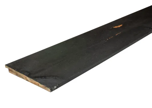 Zweeds Rabat Grenen 11/22x195mm (werkend 180mm) zwart geïmpregneerd (gedompeld) 