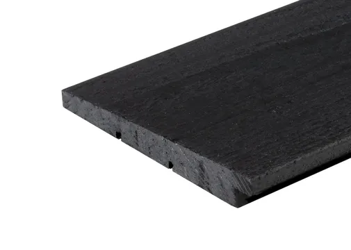 "Profi" Zweeds Rabat Douglas 12-27x195mm (werkend 180mm) fijnbezaagd geïmpergneerd, Zwart Gespoten