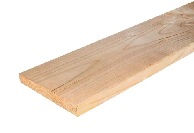 Plank Douglas hout 22x250mm fijnbezaagd 