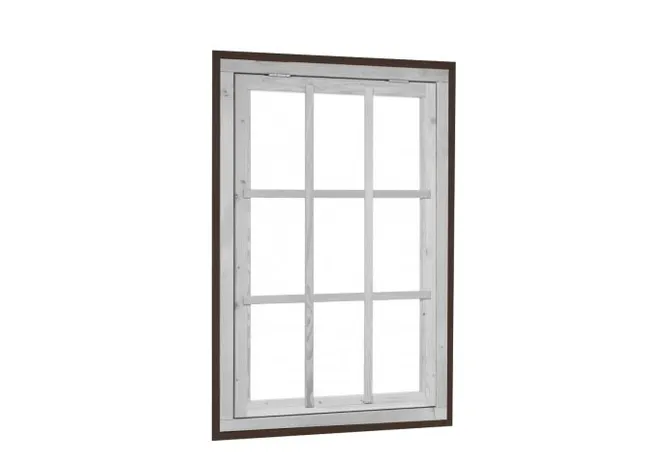 Universeel stelkozijn voor raam Douglas hout (2x250cm) zwart geïmpregneerd (gedompeld) 