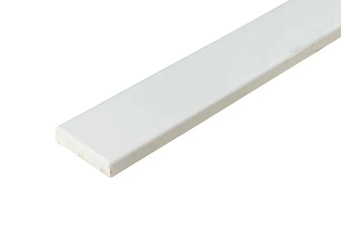 Koplat Grenen (Model E) 12x45mm met rechte kanten wit gegrond per 10 stuks