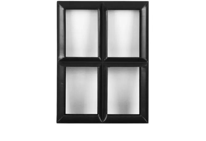 Metalen raam vast rechthoek dubbelglas 30x40x5cm zwart