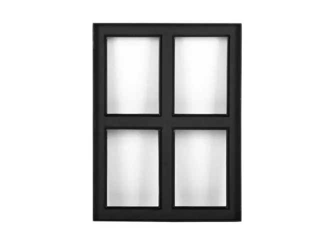 Metalen raam vast rechthoek dubbelglas 30x40x5cm zwart
