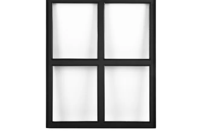 Metalen raam vast rechthoek dubbelglas 50x60x5cm zwart