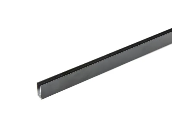 Sierstrip XL 2500mm voor glazen schuifwand mat zwart 