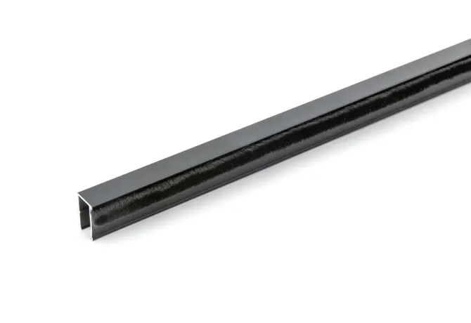 Tochtstrip XL 2600mm voor glazen schuifwand mat zwart
