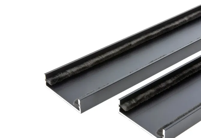Wandprofiel 2700mm voor 4-rail glazen schuifwand mat zwart